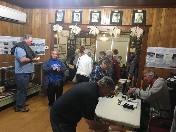 Guests look around the museum